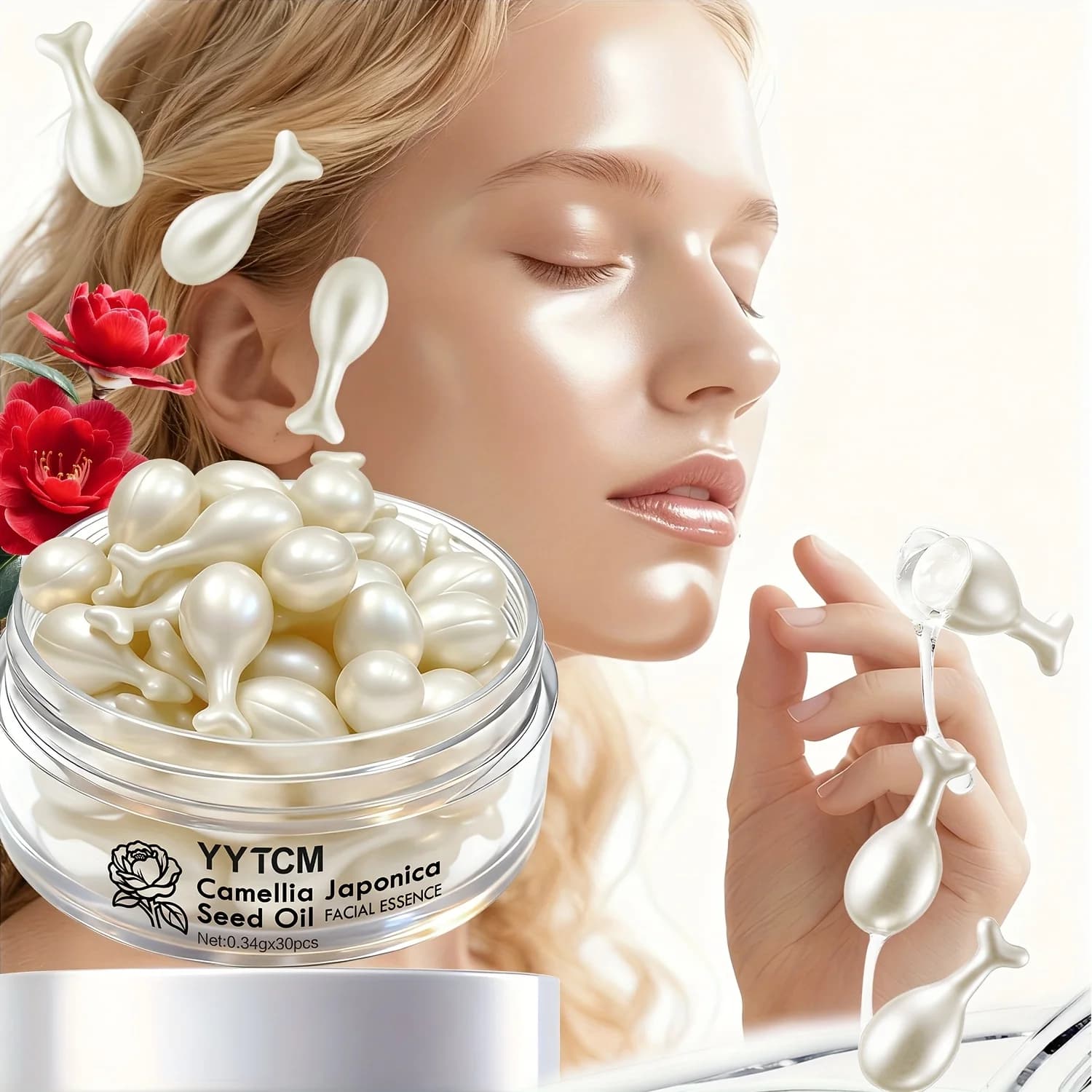 Camellia Seed Oil Essence Capsules – Moisturizing & Firming