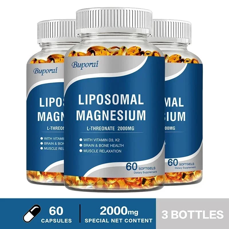 bottles of liposomal magnesium L‑threonate with vitamins D3 and K2 — image 8