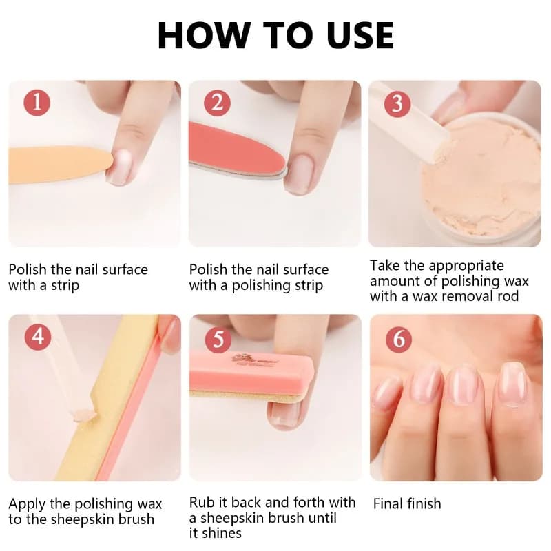 powder nail strengthening manicure set in travel case — image 5
