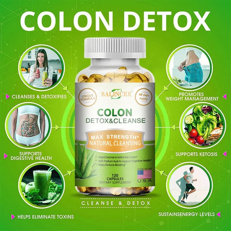 Balincer colon cleanse supplement bottle with capsules — image 4