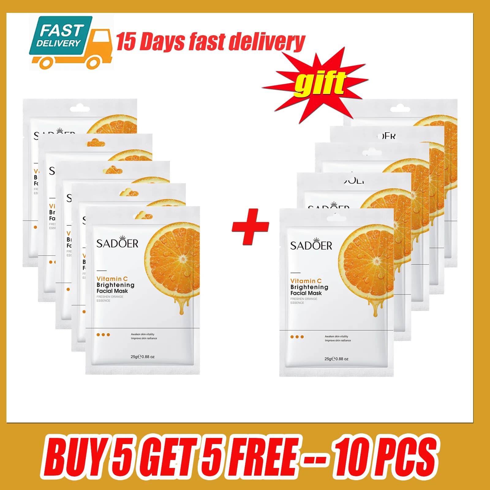 Vitamin C facial mask in a white jar — image 7