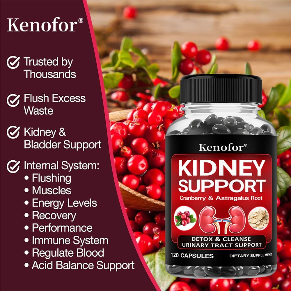 Kidney support supplement bottle with cranberry and astragalus — image 6