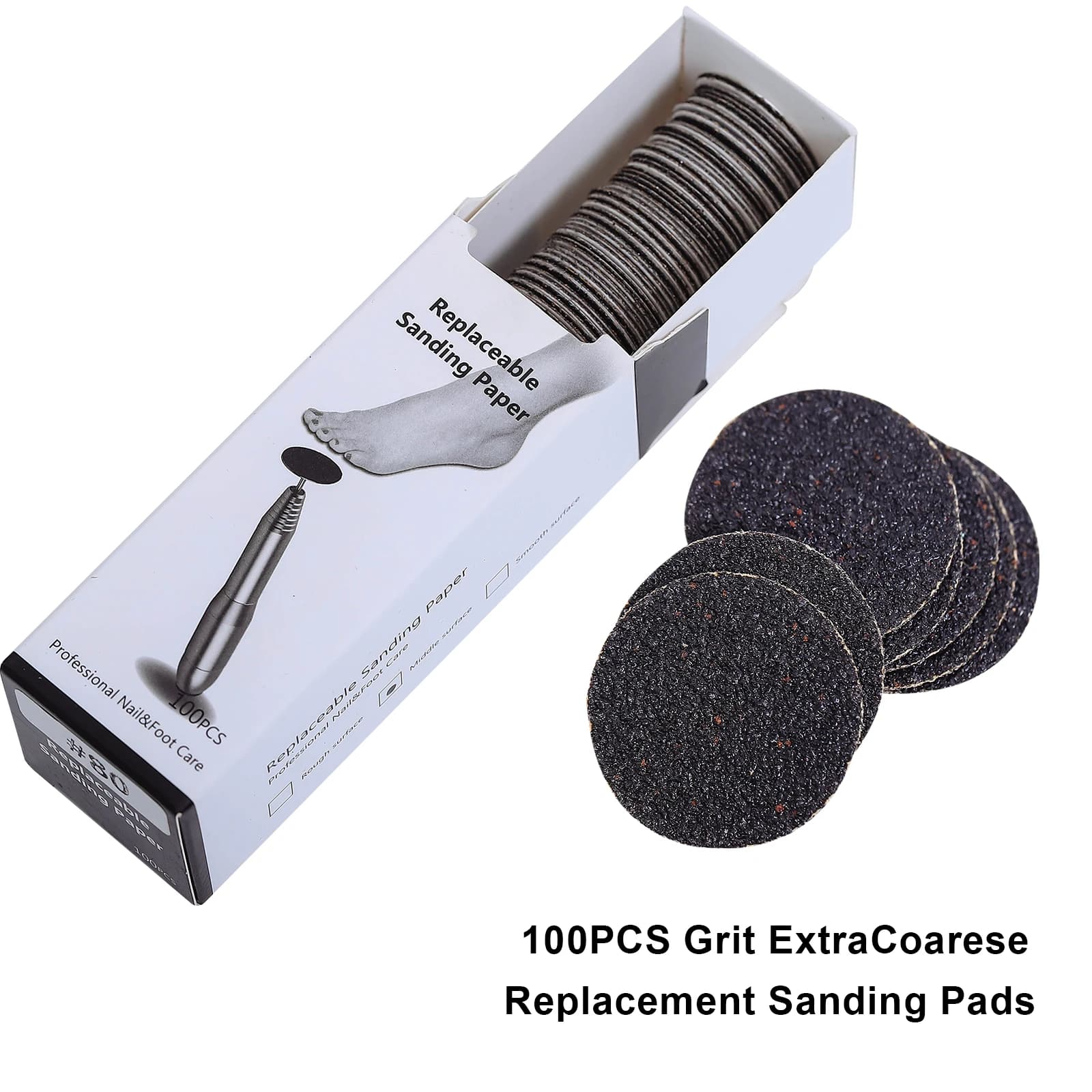 Foot callus remover disc with replaceable sandpaper — image 2