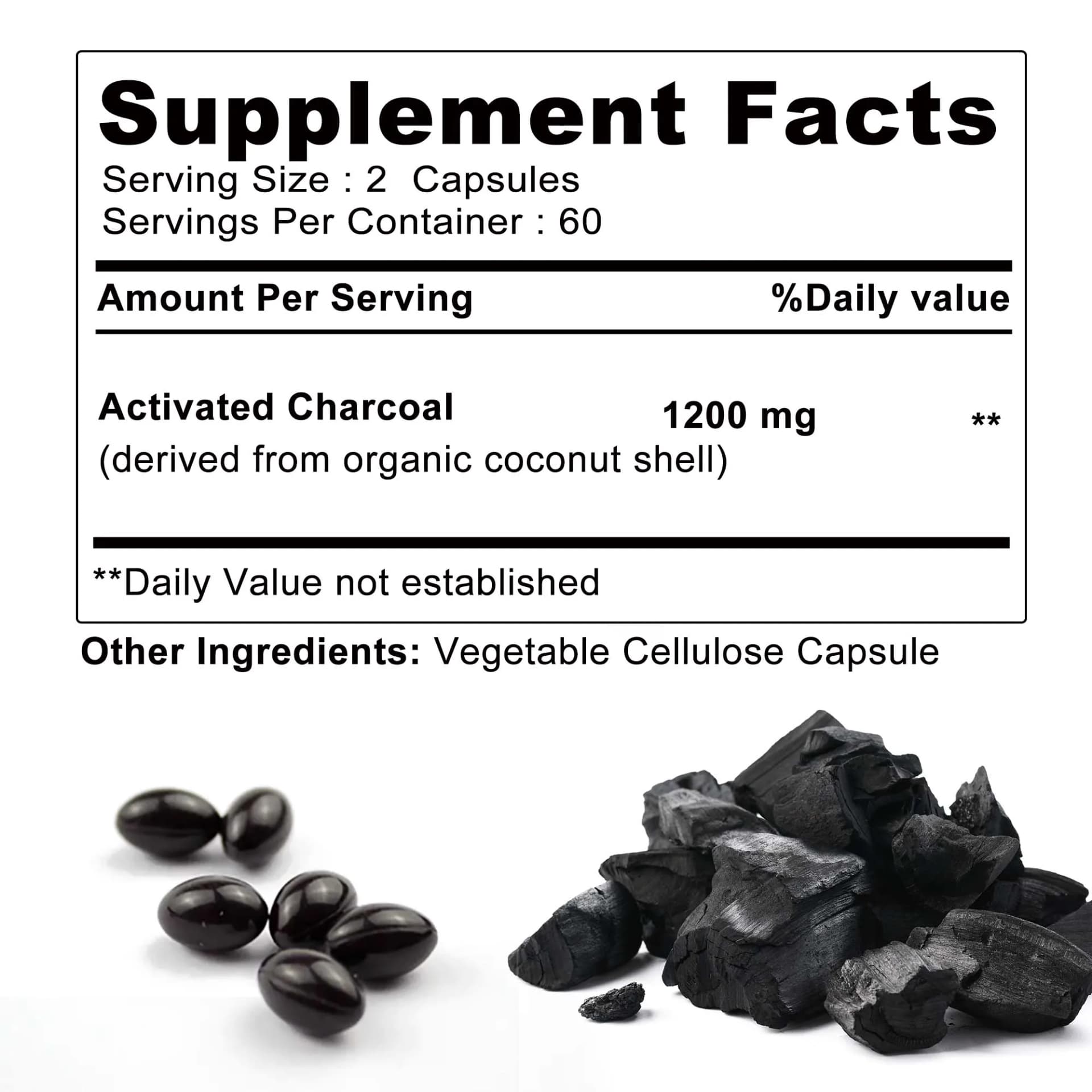 bottles of activated charcoal capsules — image 2