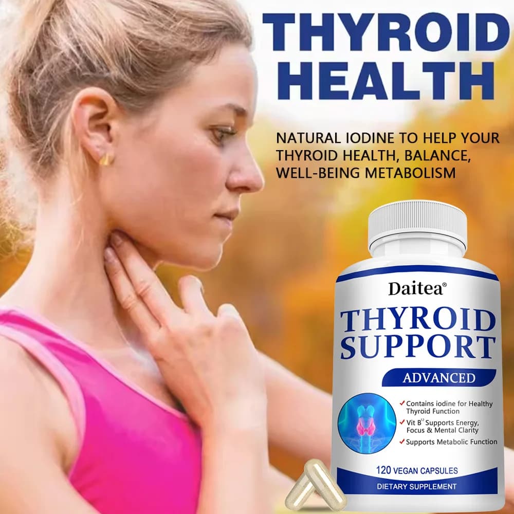 bottles of thyroid support supplement with L‑tyrosine, iodine, zinc and selenium — image 5