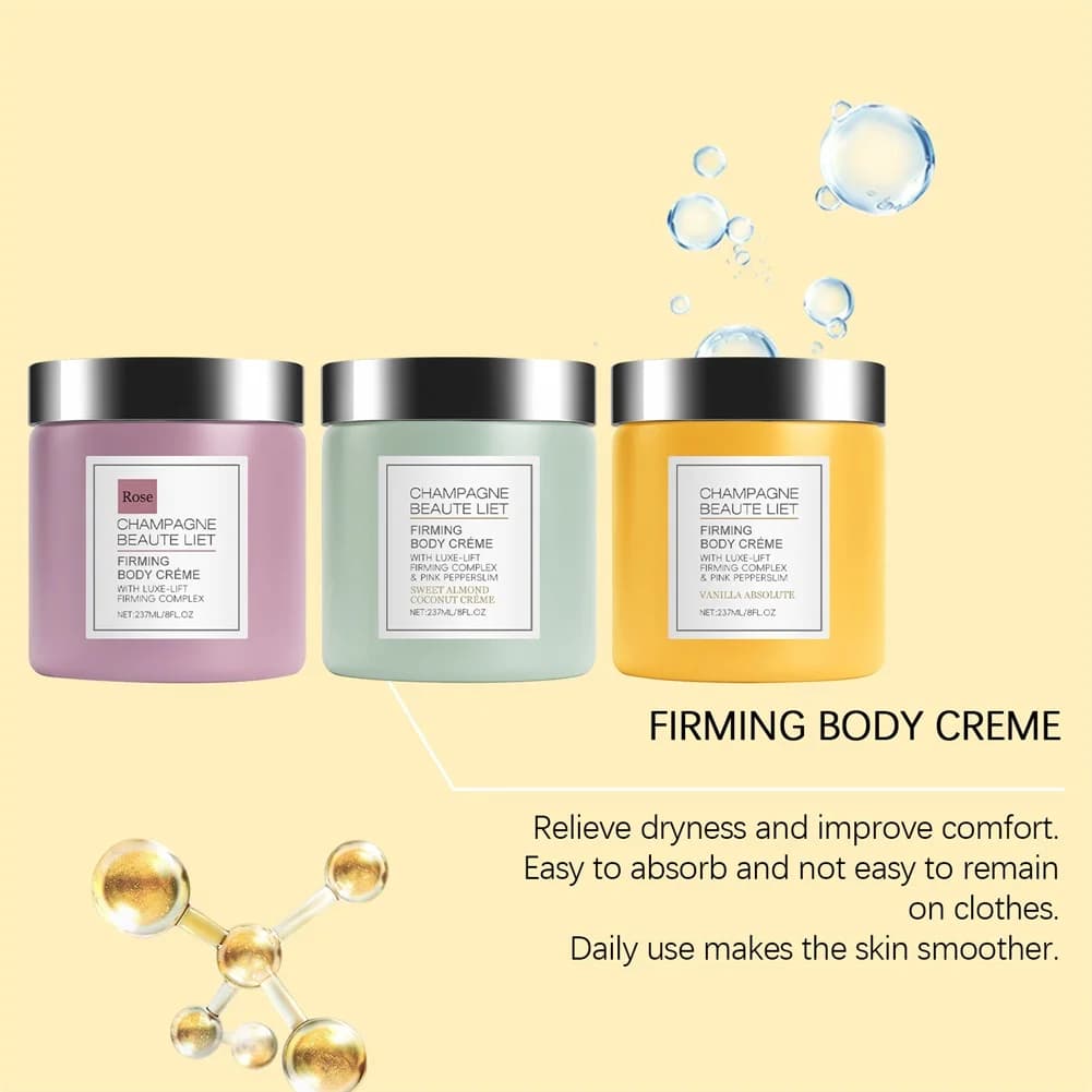Champagne firming body cream tube — image 3