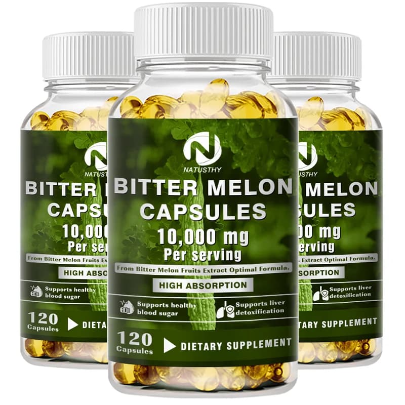 vegetarian bitter melon capsules bottle — image 8