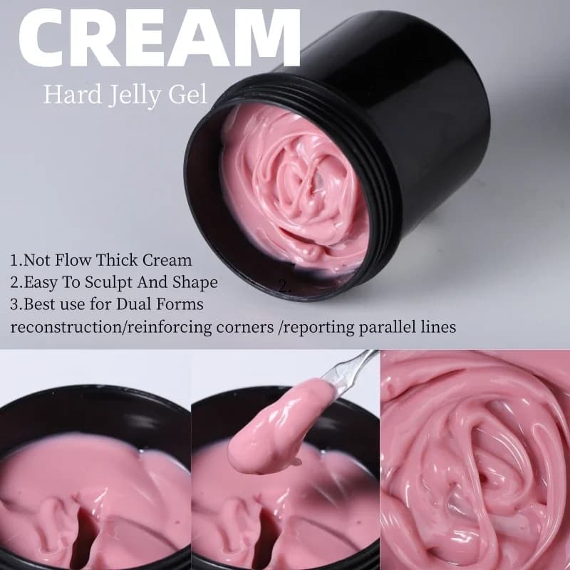 Jelly builder nail extension gel in pink and white — image 5