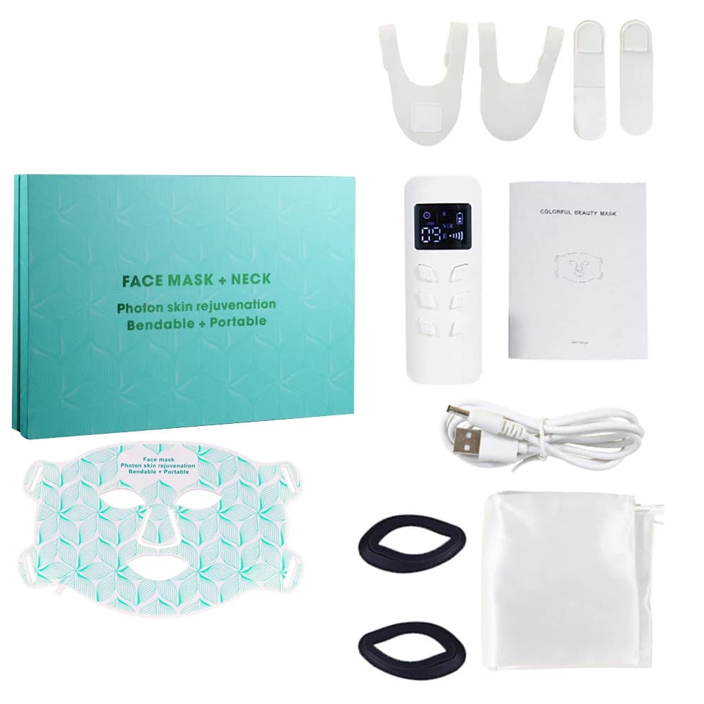 silicone LED face mask with 8 color lights — image 7