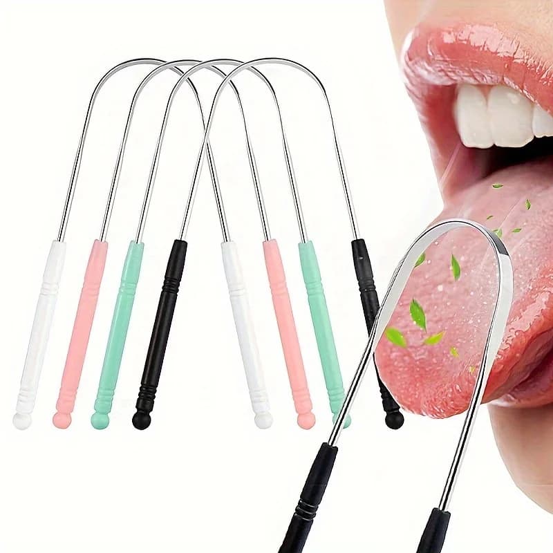 stainless steel tongue scraper — image 2