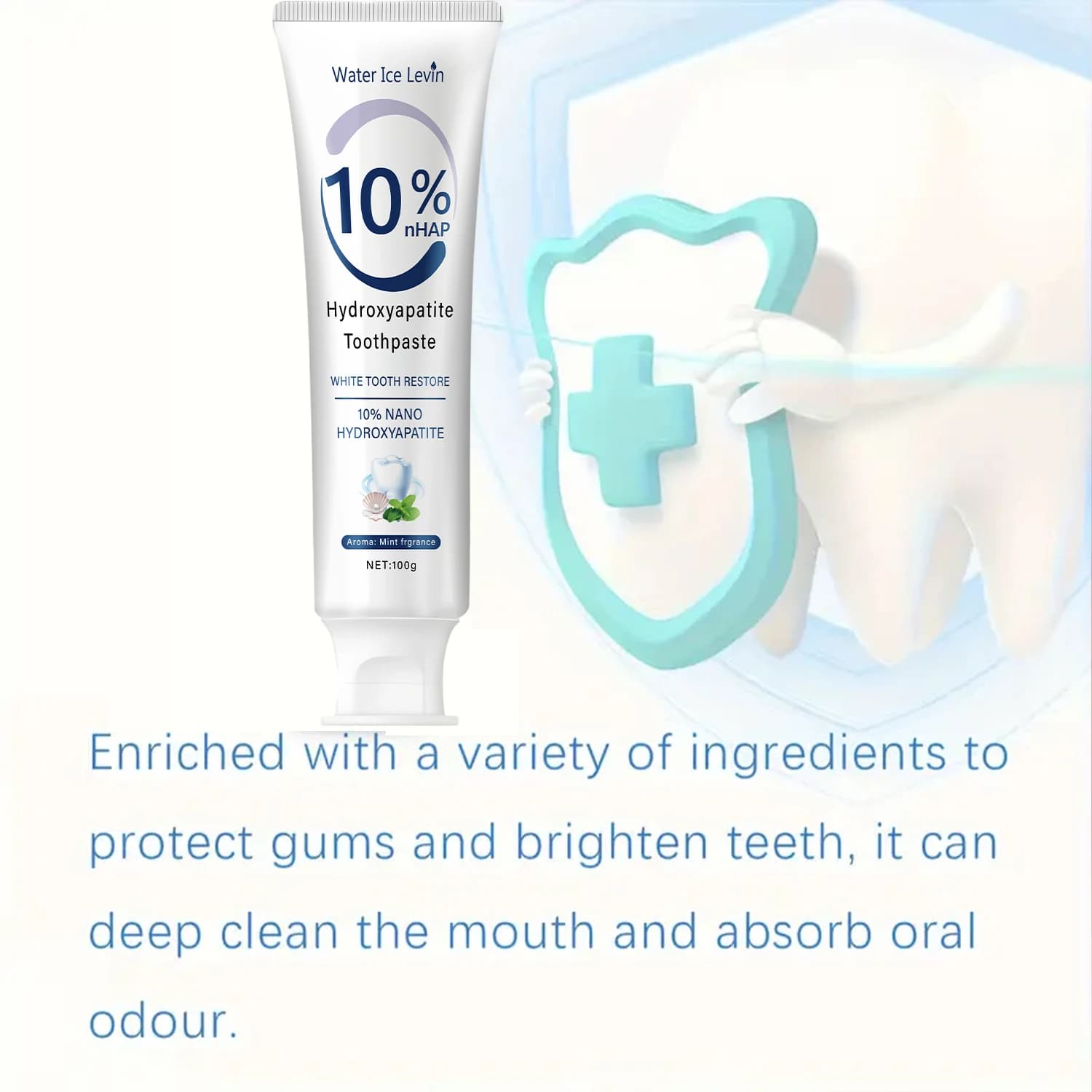 nano hydroxyapatite toothpaste tube fresh mint — image 4