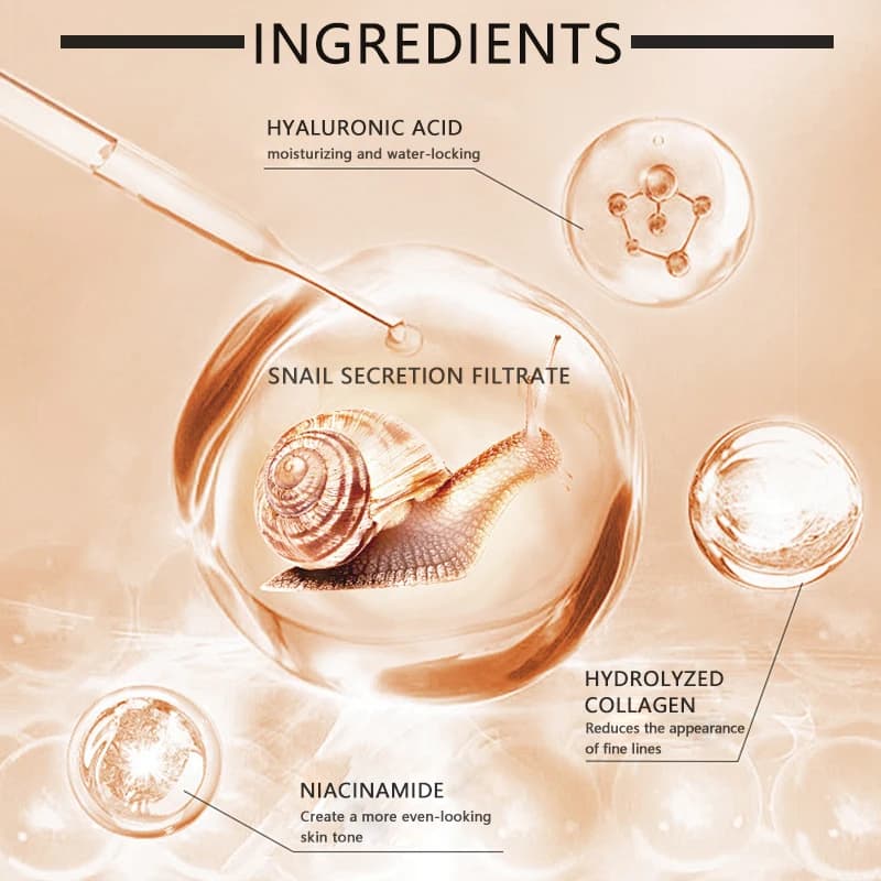 snail mucin serum bottle with niacinamide and hyaluronic acid — image 5
