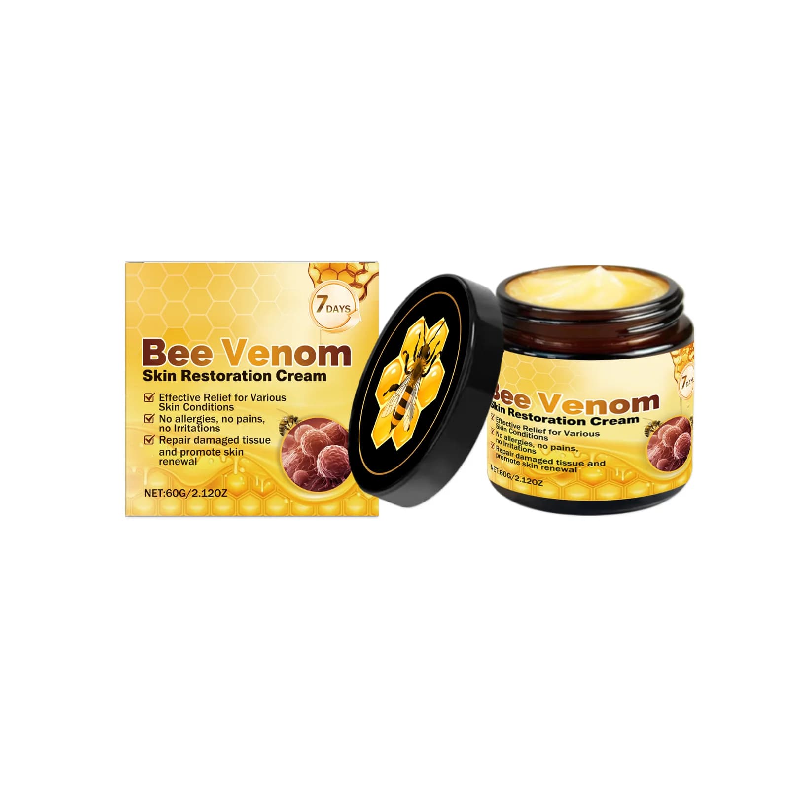 Bee venom skin restoration cream tube — image 2
