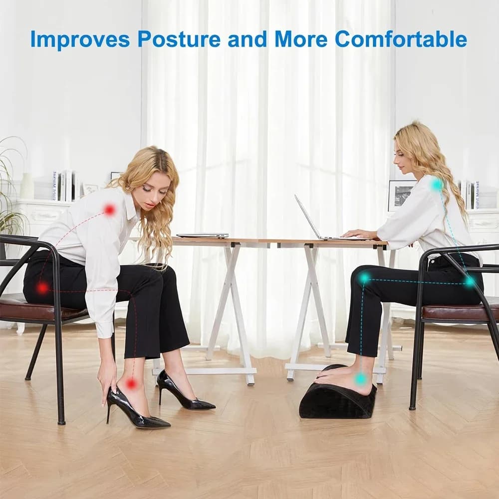Memory foam foot rest with washable cover — image 2