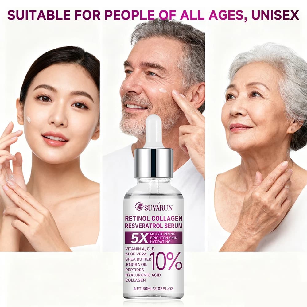 Retinol and resveratrol brightening facial serum bottle — image 5