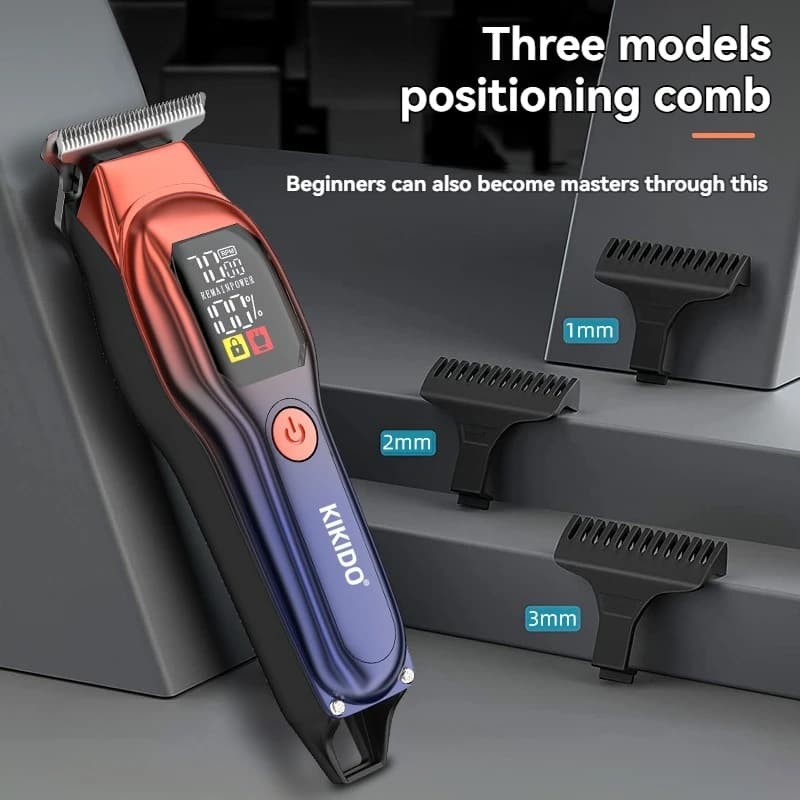 stainless steel rechargeable electric hair clipper — image 2