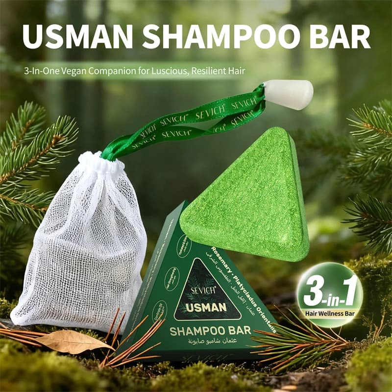 Usman grass and platycladus shampoo bar 120g — image 4
