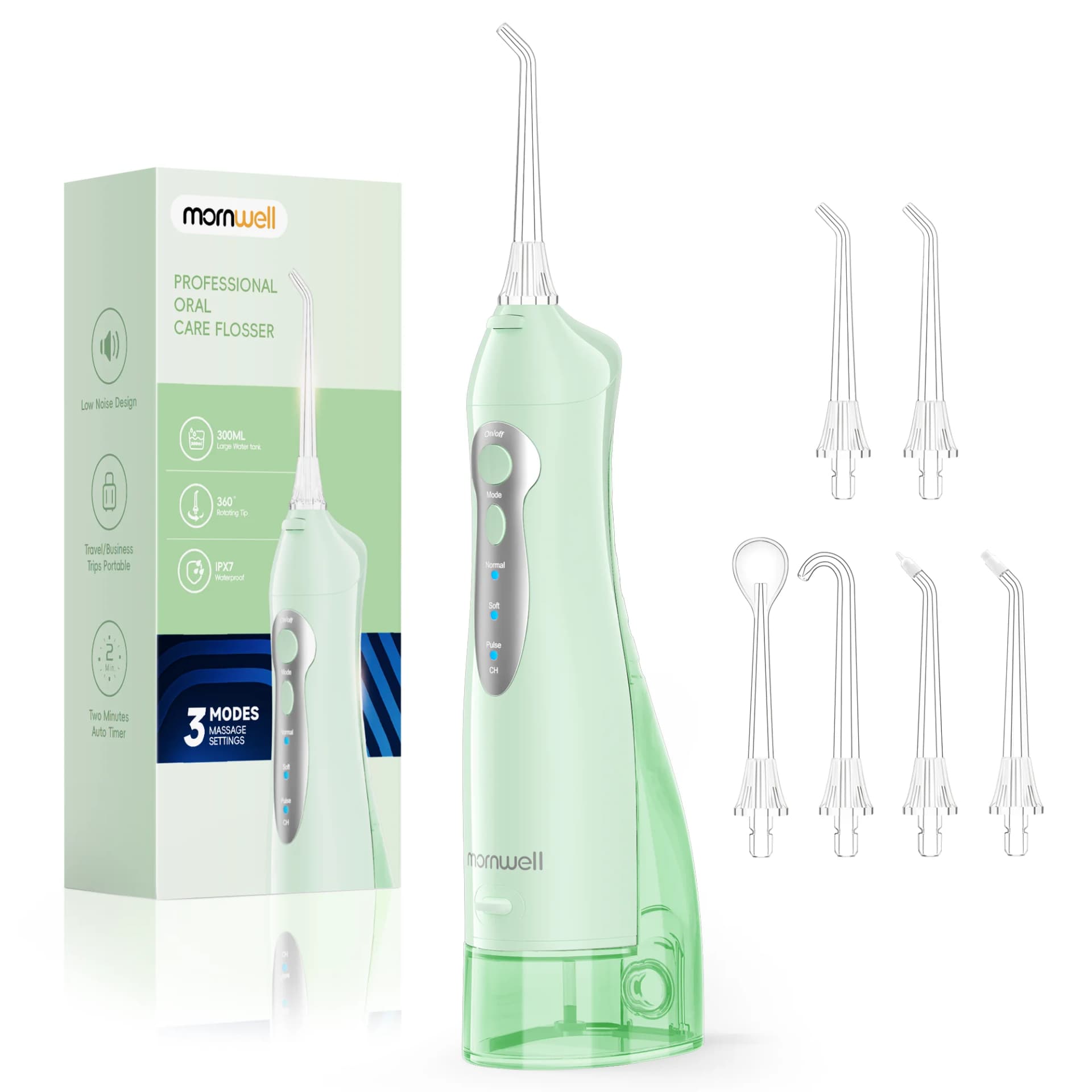 portable cordless water flosser with 6 jets — image 8