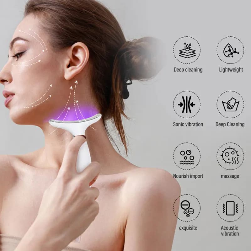 7-color EMS micro-current facial and neck massager — image 6
