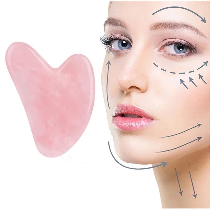 Rose Pink Jade Gua Sha Facial Massage Board