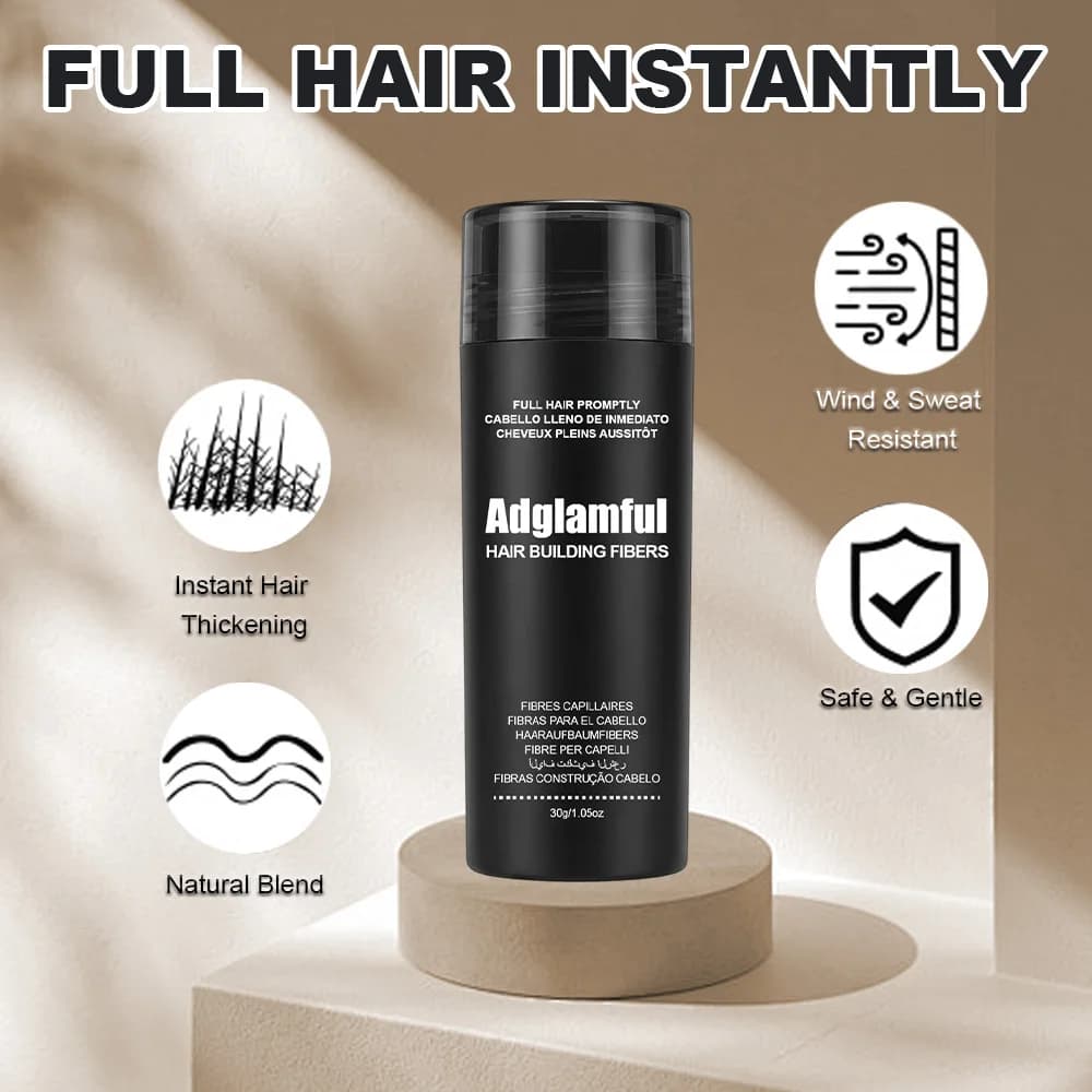 Hair fiber powder in a white jar — image 3