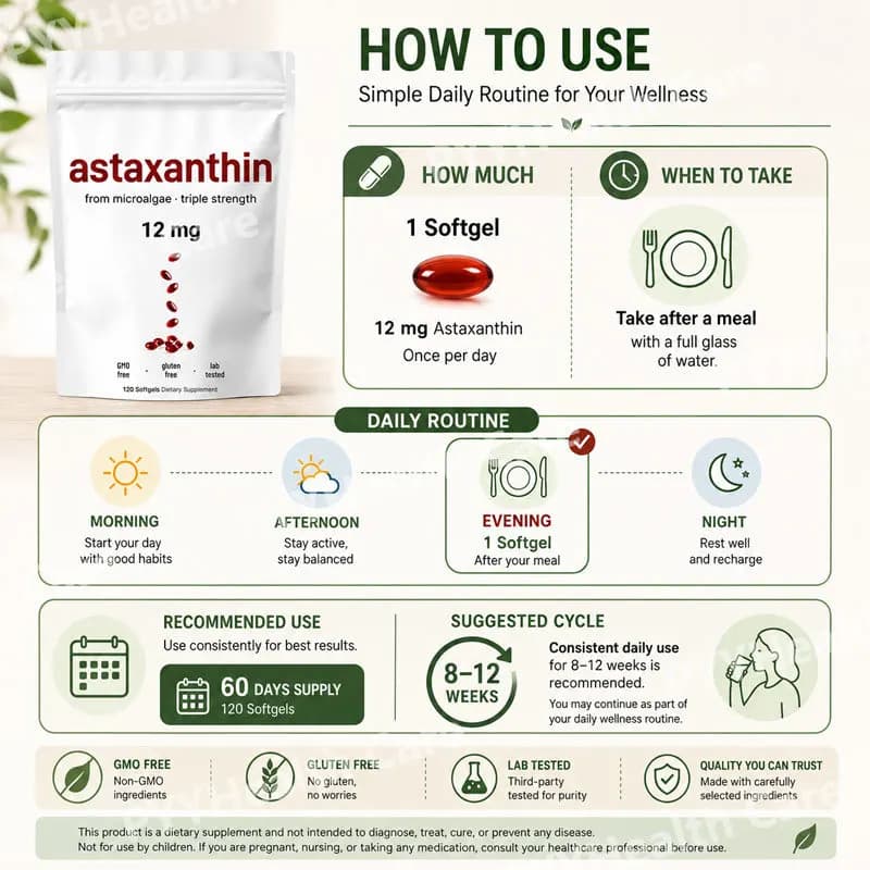 Astaxanthin softgel bottle with plant-based microalgae label — image 4