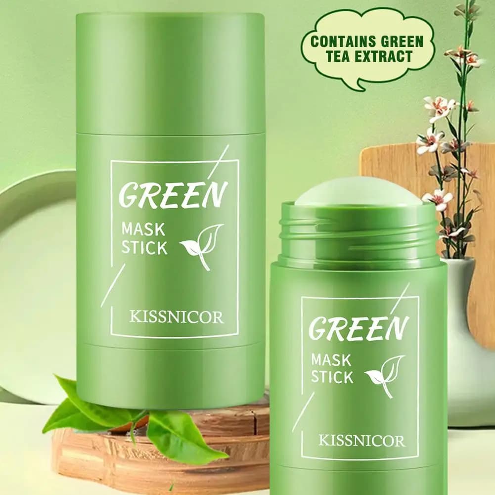 green tea facial mask in a jar — image 5