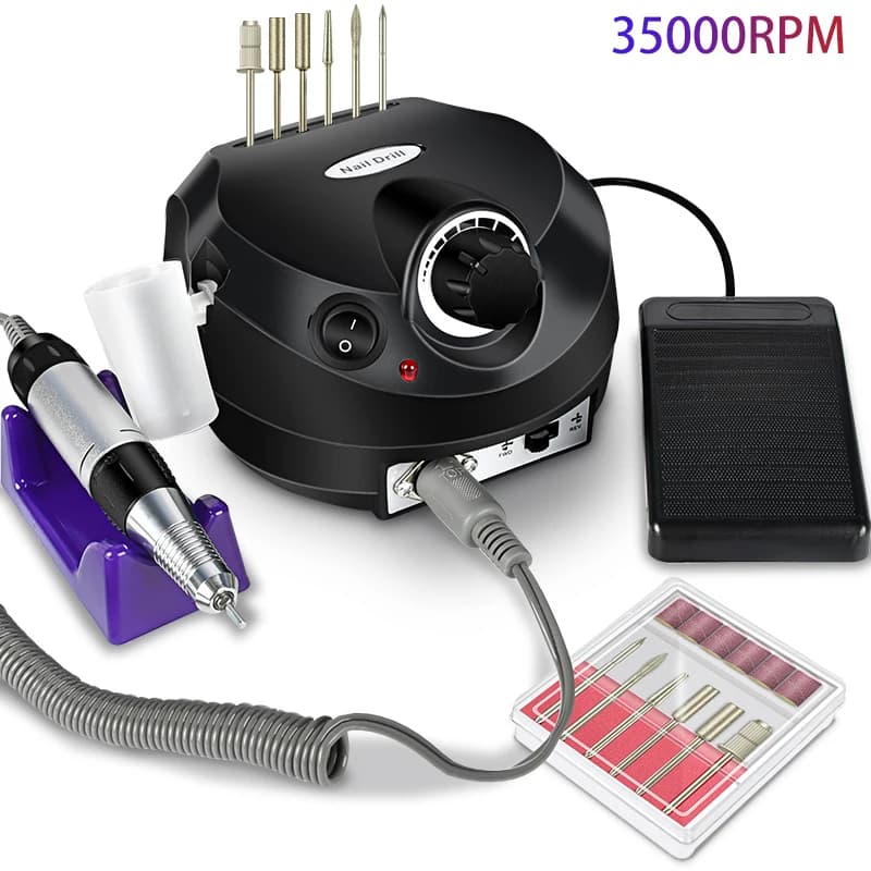 Electric Nail Drill 35,000 RPM Professional Manicure Machine