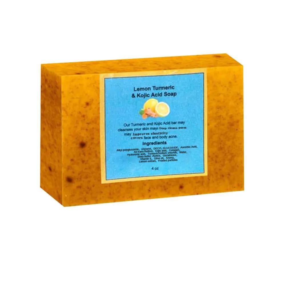 Turmeric and lemon soap, cleansing pad, face cream and serum set — image 8
