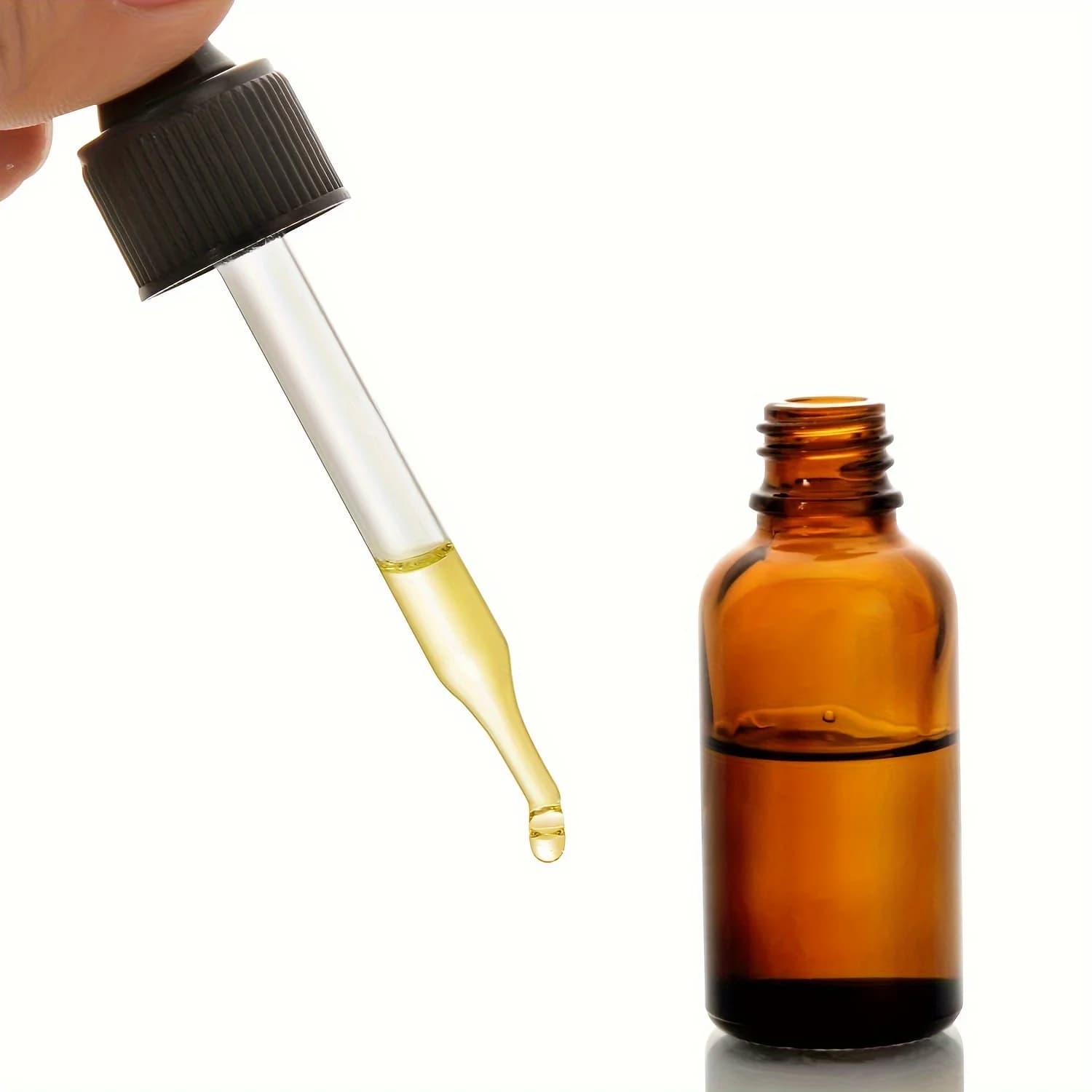 Set of amber glass dropper bottles ranging 5ml to 50ml — image 4