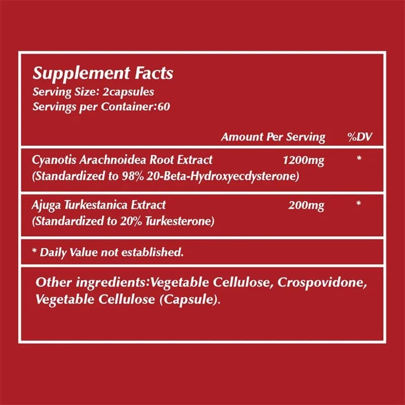 bottles of beta ecdysterone and turkesterone supplement — image 2