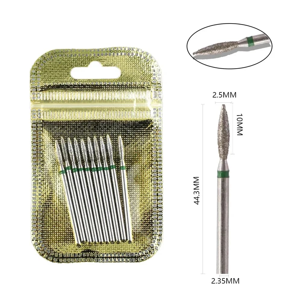 set of 10 diamond milling nail drill bits — image 8