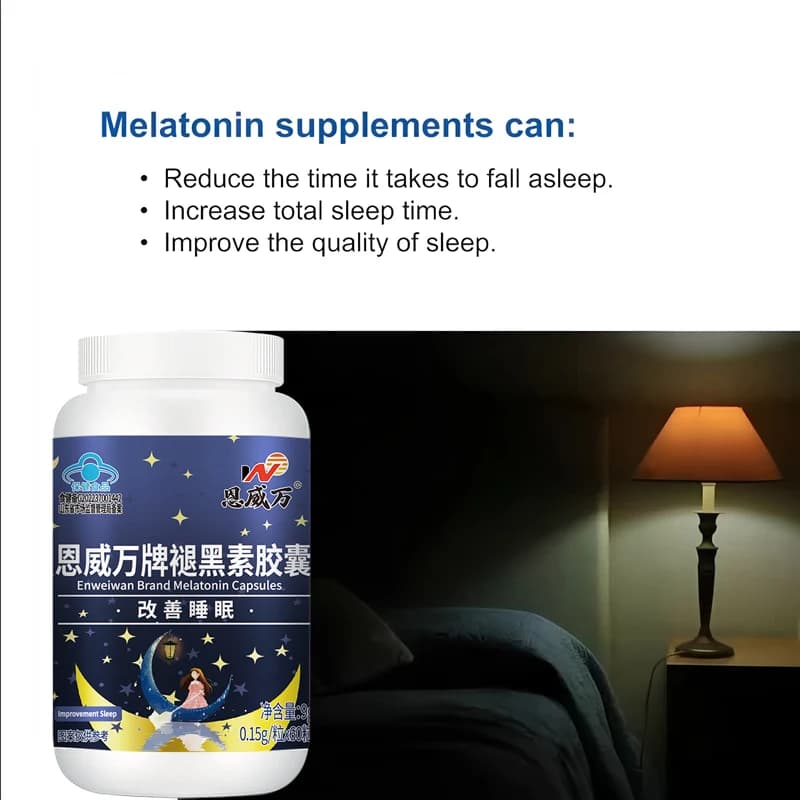 bottle of melatonin and vitamin B6 sleep supplement — image 3