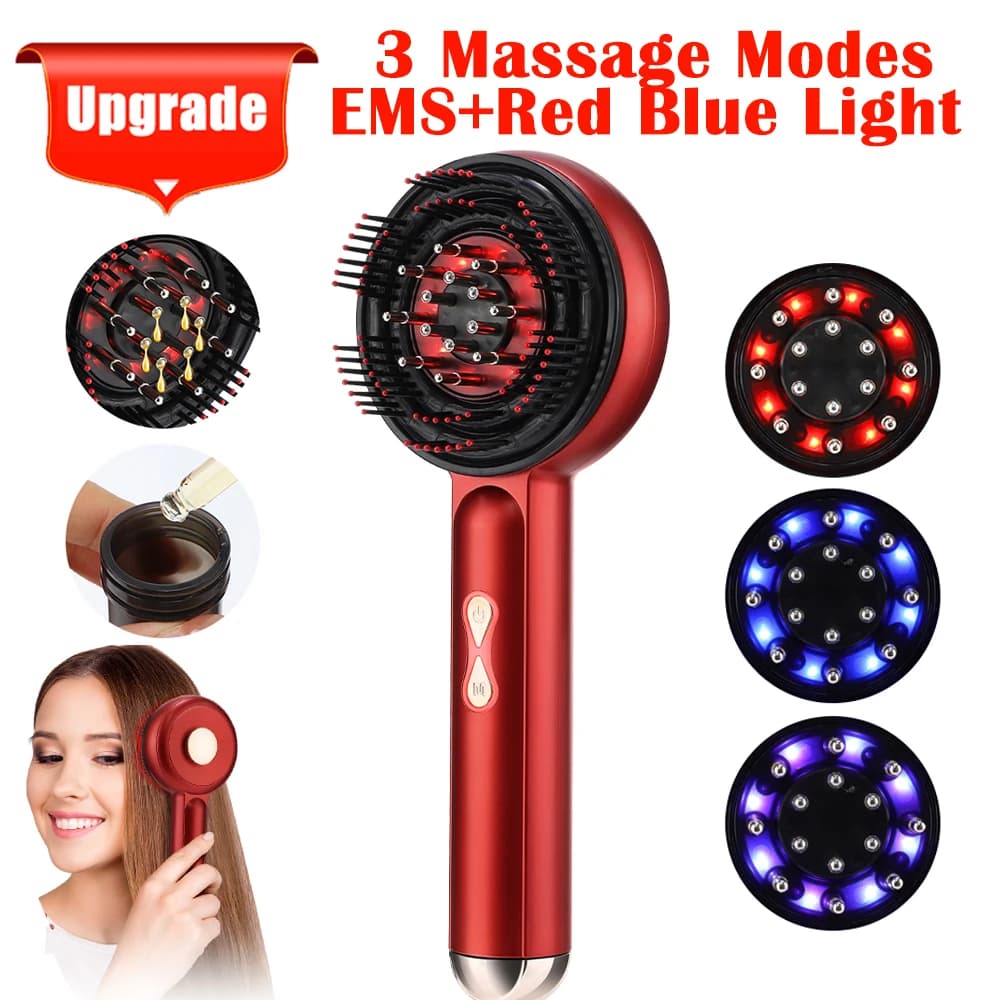 electric vibration massage comb with red light therapy — image 7