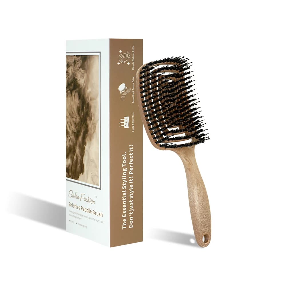 boar bristle detangling hair comb — image 7