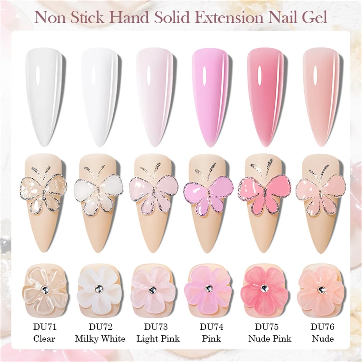 clear non‑stick 3D hand extension gel polish bottle — image 4