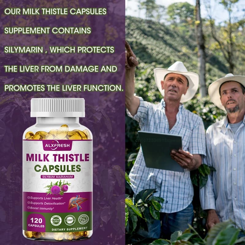 organic milk thistle and dandelion capsules — image 3