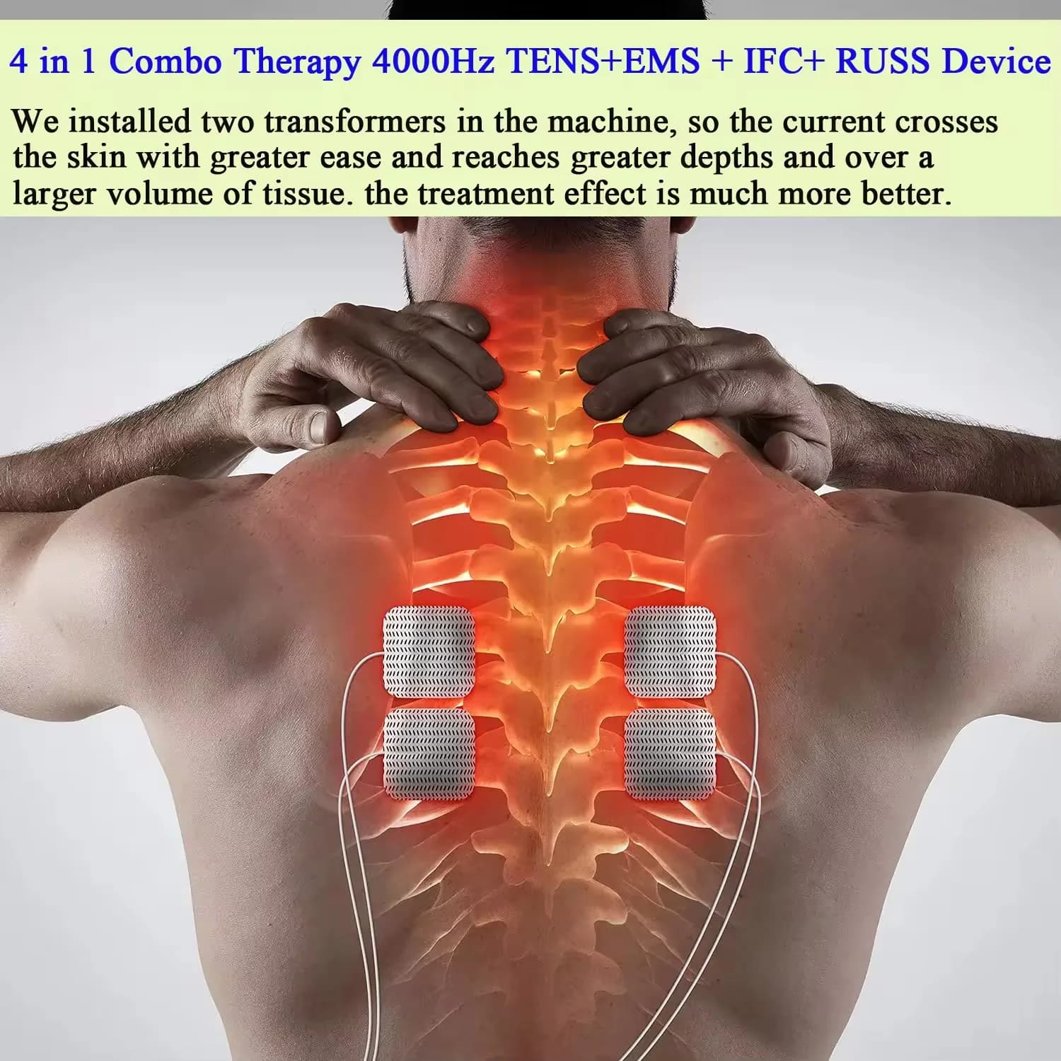 4-in-1 electric muscle stimulator with control panel — image 3