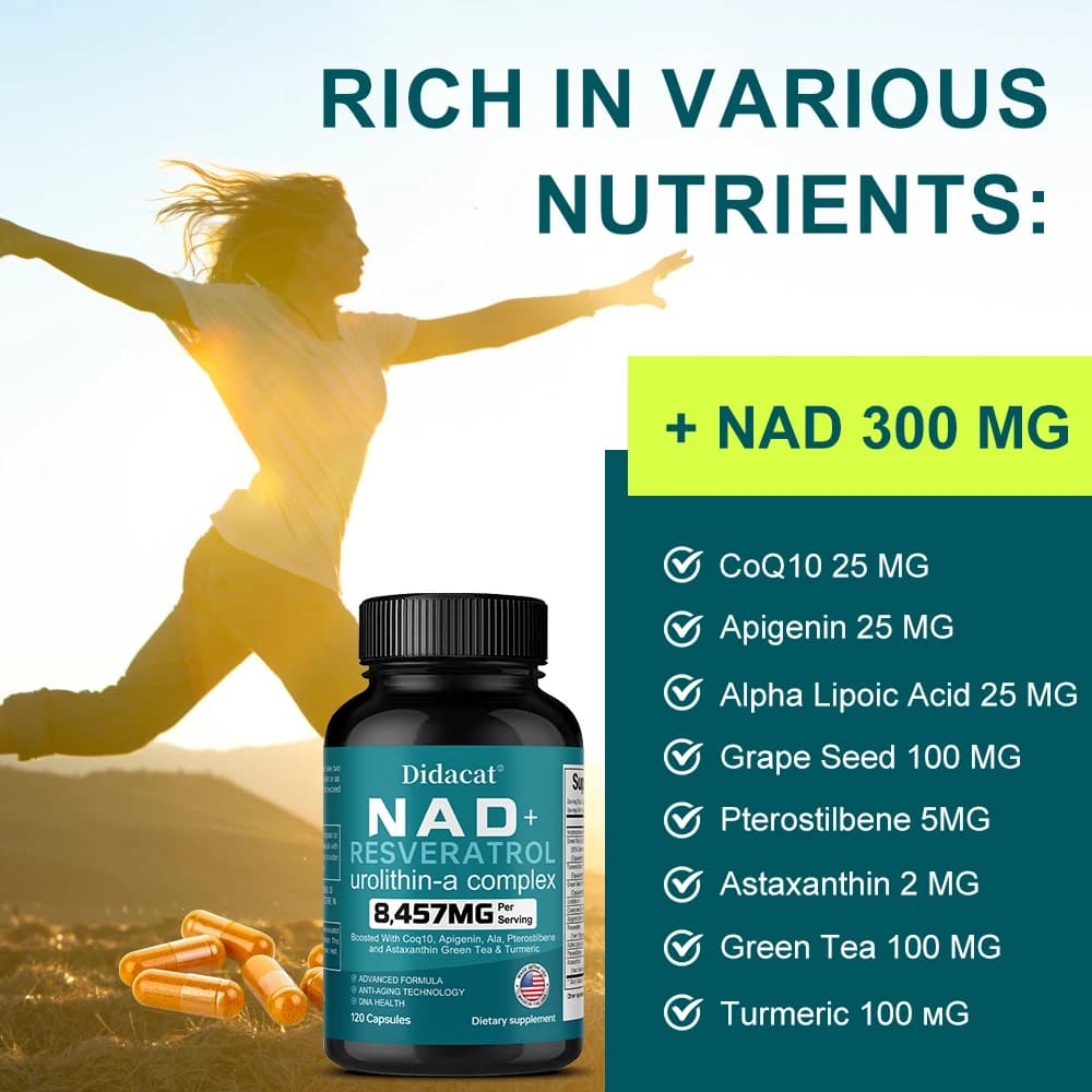 bottle of NAD and resveratrol supplement — image 3