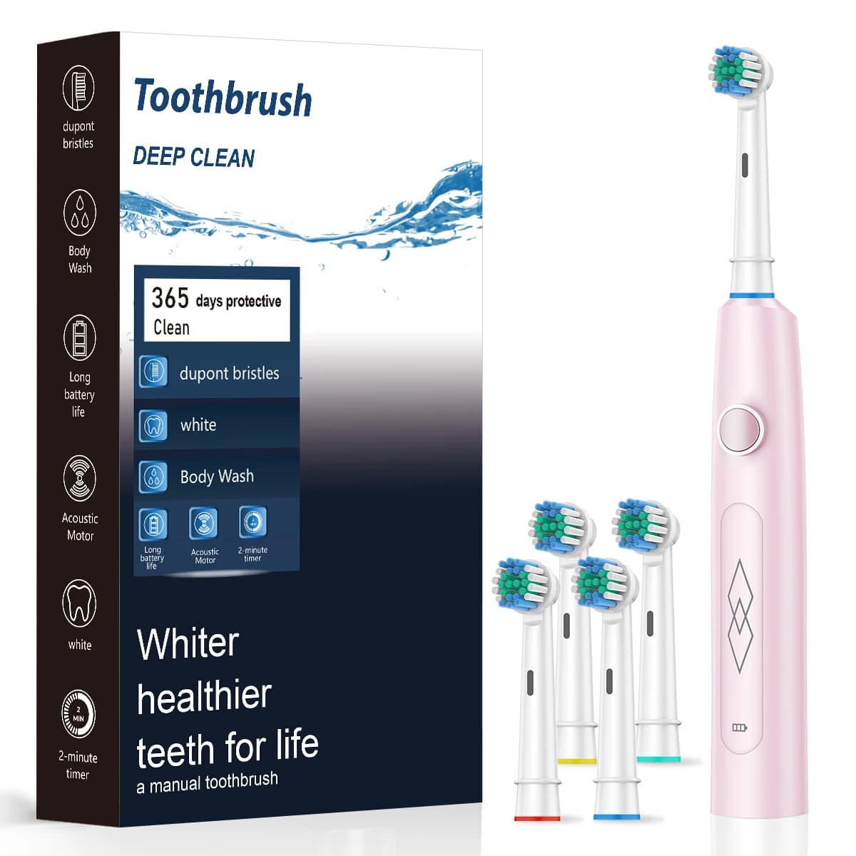electric toothbrush with soft bristles and automatic cleaning head — image 7