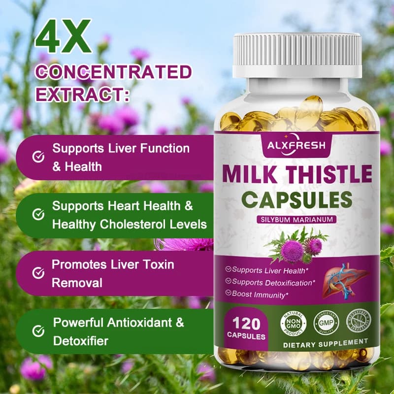 organic milk thistle and dandelion capsules — image 2
