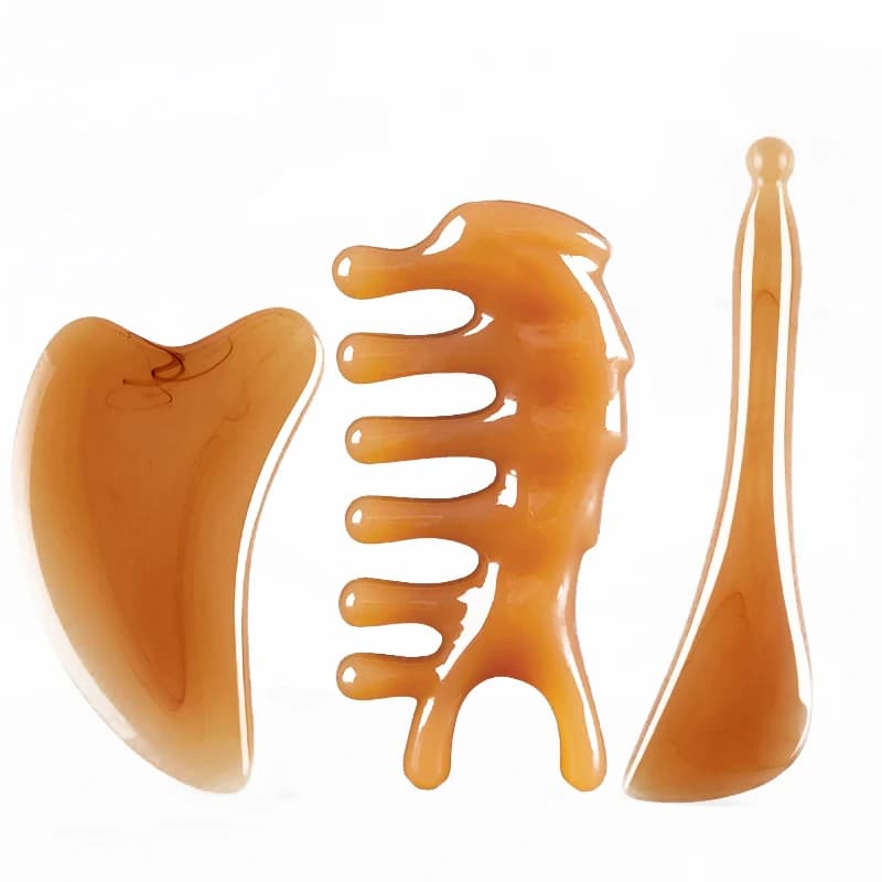 Resin guasha massage board for face and body — image 8