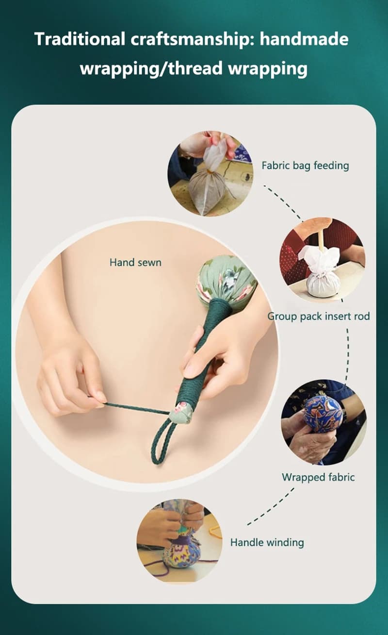 long-handled wormwood massage hammer for lymphatic drainage — image 6