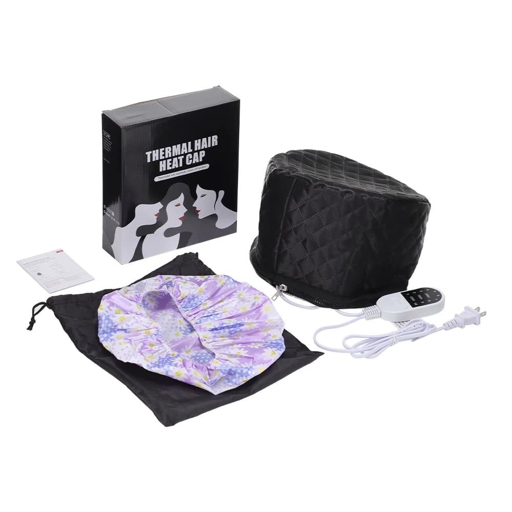 waterproof electric hair steamer cap with control panel — image 7