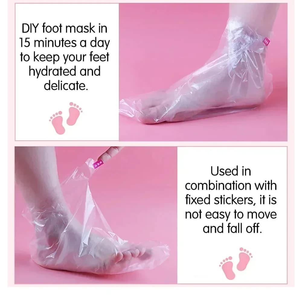 transparent disposable foot mask covers pack of 100 — image 4