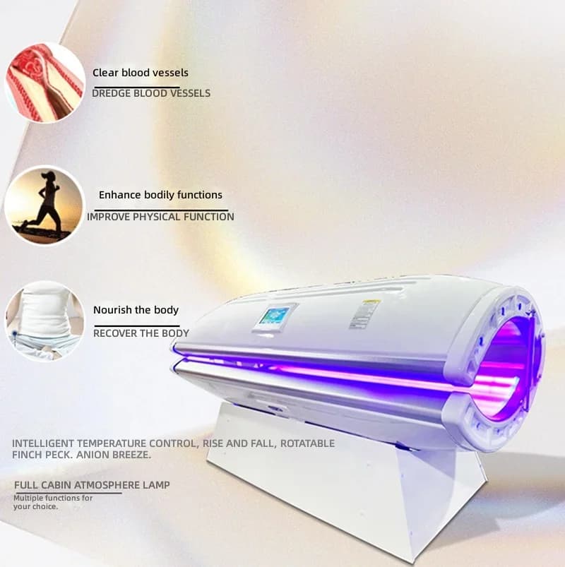 Full-Body Lying Tan Booth with Even Coverage, Indoor Sunbathing — image 4