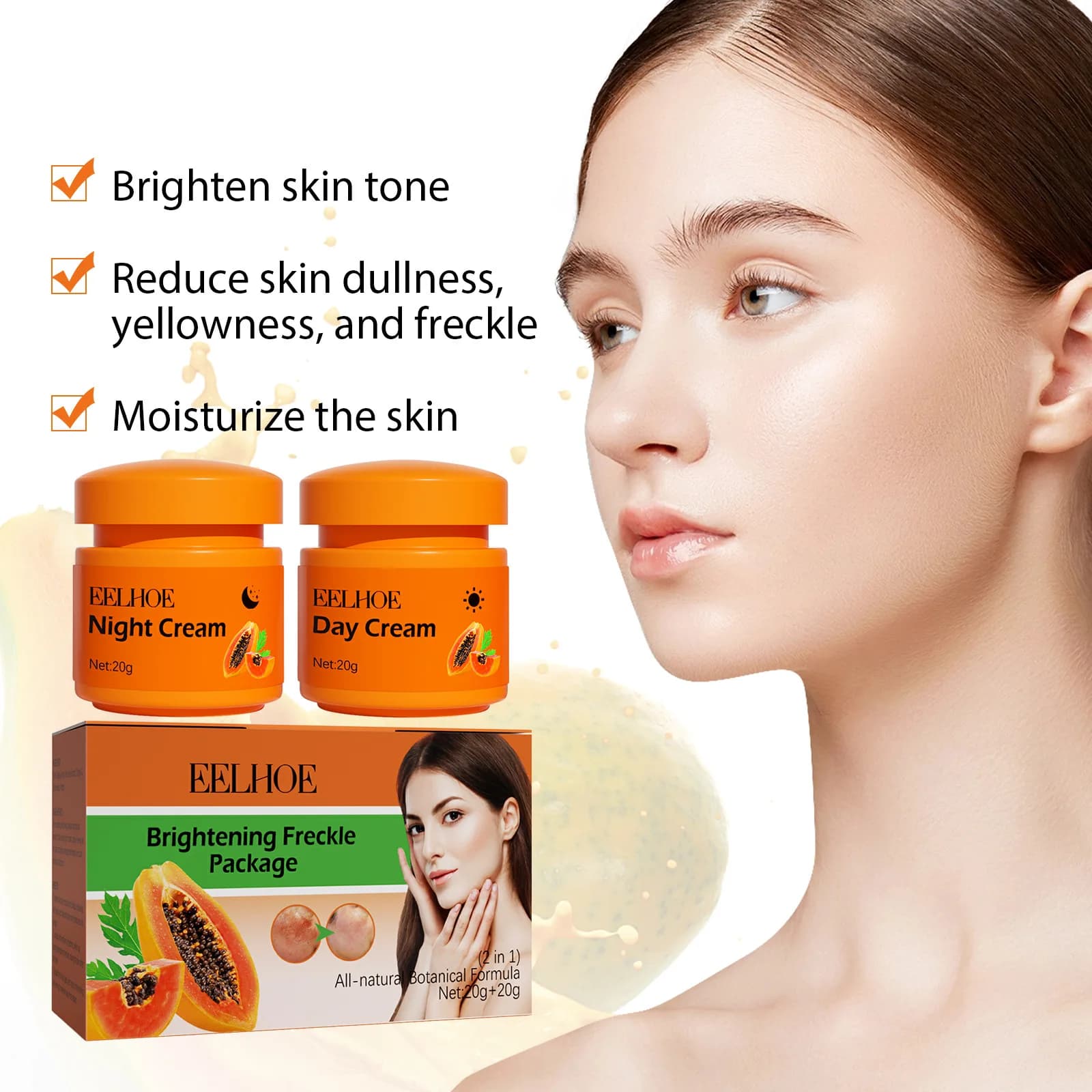 Papaya day and night face cream tube — image 4