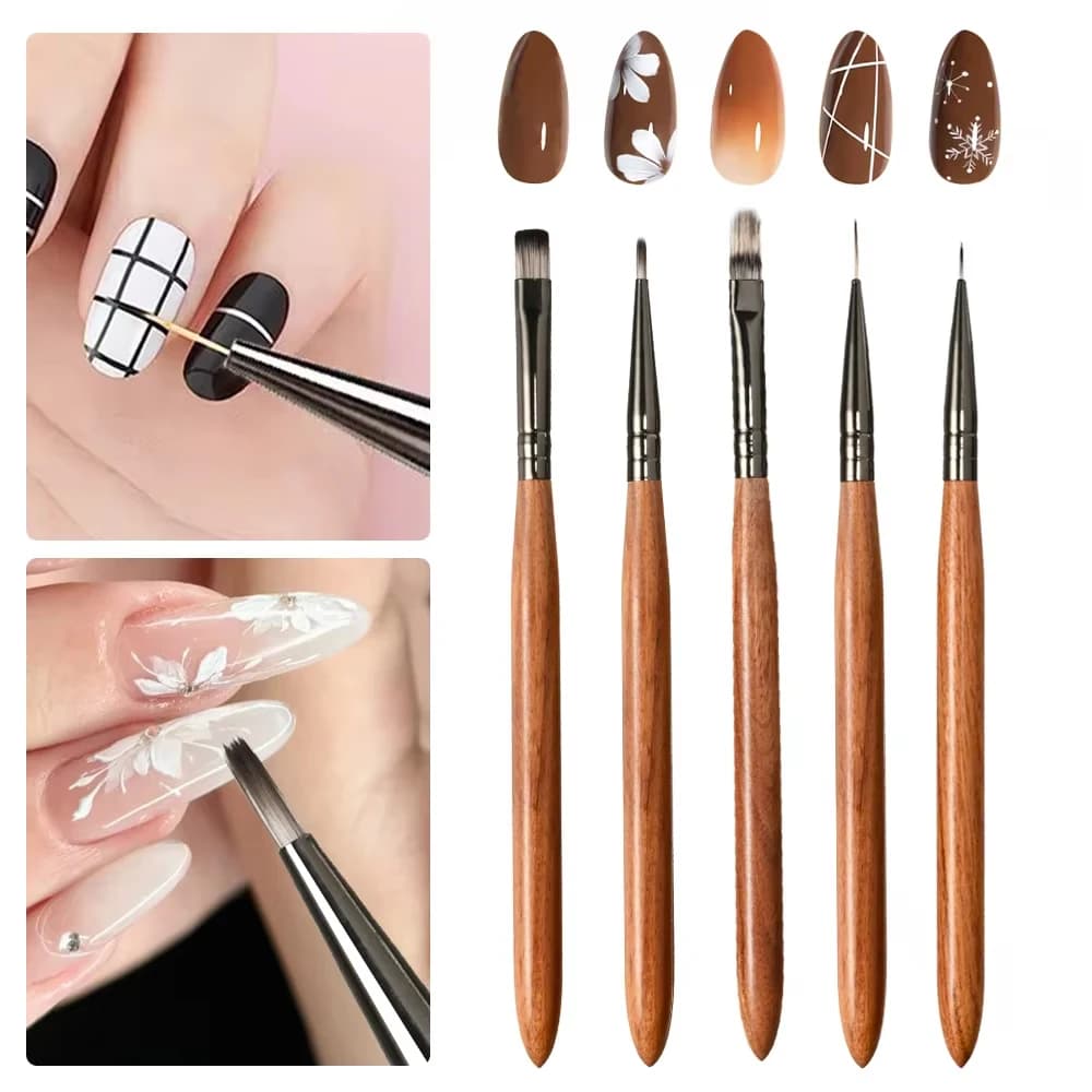 10-piece nail art pen and brush set for UV gel — image 8