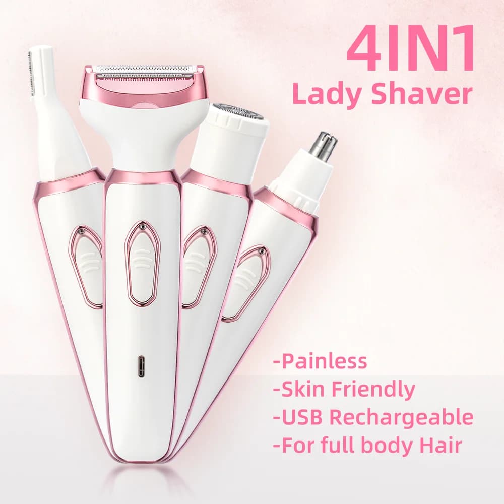 4-in-1 electric lady shaver and epilator — image 3