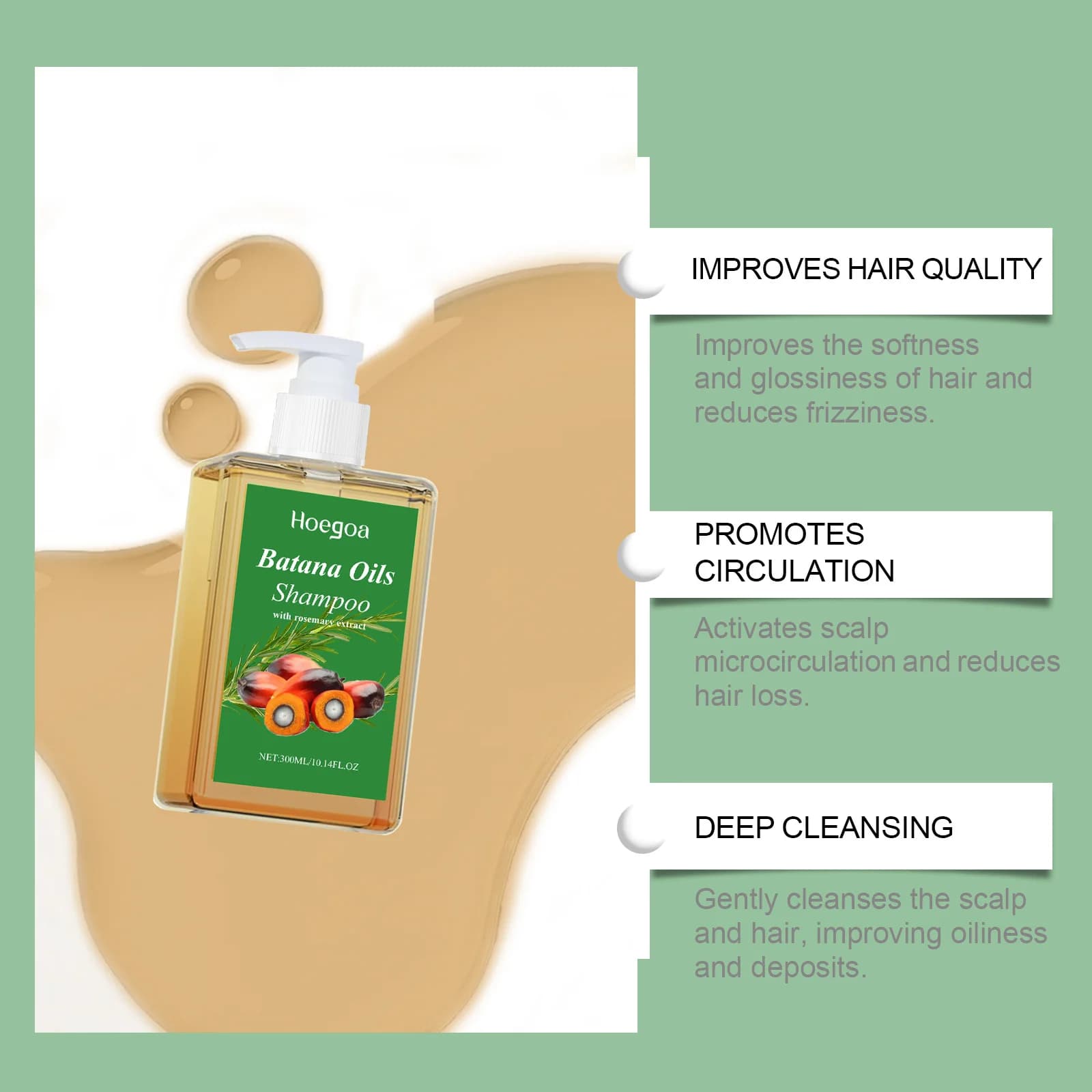 batana oil shampoo bottle with rosemary leaves — image 4